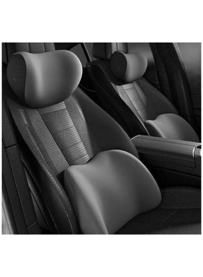 طقم وسائد فوم للرقبة وأسفل الظهر - مريح لدعم السيارة والمكتب - عملي لتخفيف آلام الظهر والرقبة - هدية مثالية - Image 2