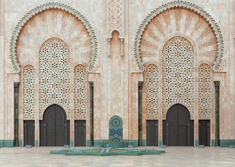 Loccor خلفية باب قصر المغرب 7x5 قدم بتصميم شرقي قصر المغرب مدخل قوس العمارة خلفية زينة حفلات عيد ميلاد مغربية لprops استوديو التصوير - Image 4