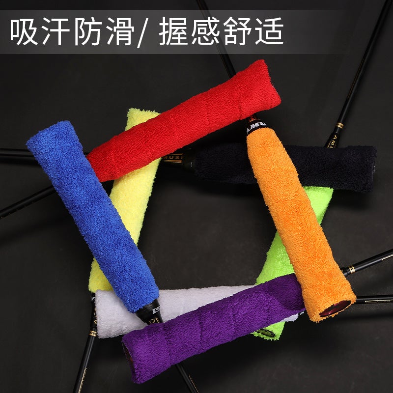 Badminton Racket Hand Glue Long Hair Microfiber Towel Hand Glue Badminton Sweat-Absorbent Band Non-Slip Thickeneded Towel Glue - Image 3