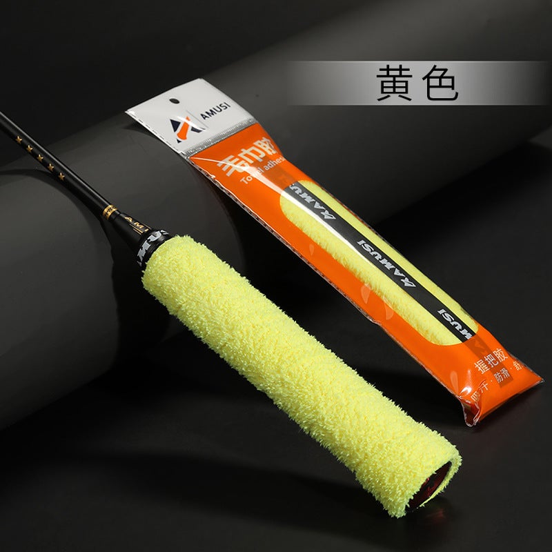 Badminton Racket Hand Glue Long Hair Microfiber Towel Hand Glue Badminton Sweat-Absorbent Band Non-Slip Thickeneded Towel Glue - Image 1