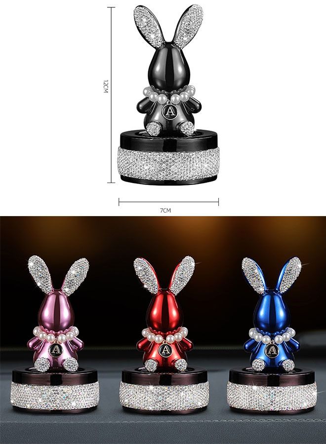 ZCM-HAPPY Diamond Rabbit Car Aroma Diffuser Ornament (Blue)  - Image 3