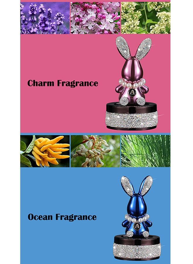 ZCM-HAPPY Diamond Rabbit Car Aroma Diffuser Ornament (Blue)  - Image 5