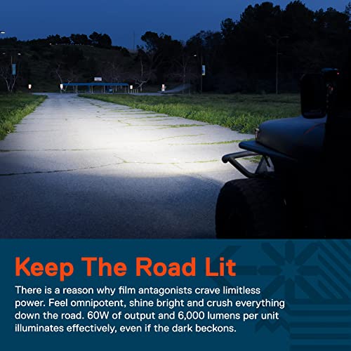 ONLINE LED STORE True Mods 3" 120W LED Pods Offroad Driving Light Cube Pair Set [Amber Turn Signal Marker Light] Off-Road Lights for UTV ATV Jeep Wrangler SxS 4x4 Truck Pick-Up Auto Car Vehicle - Chrome - Image 4