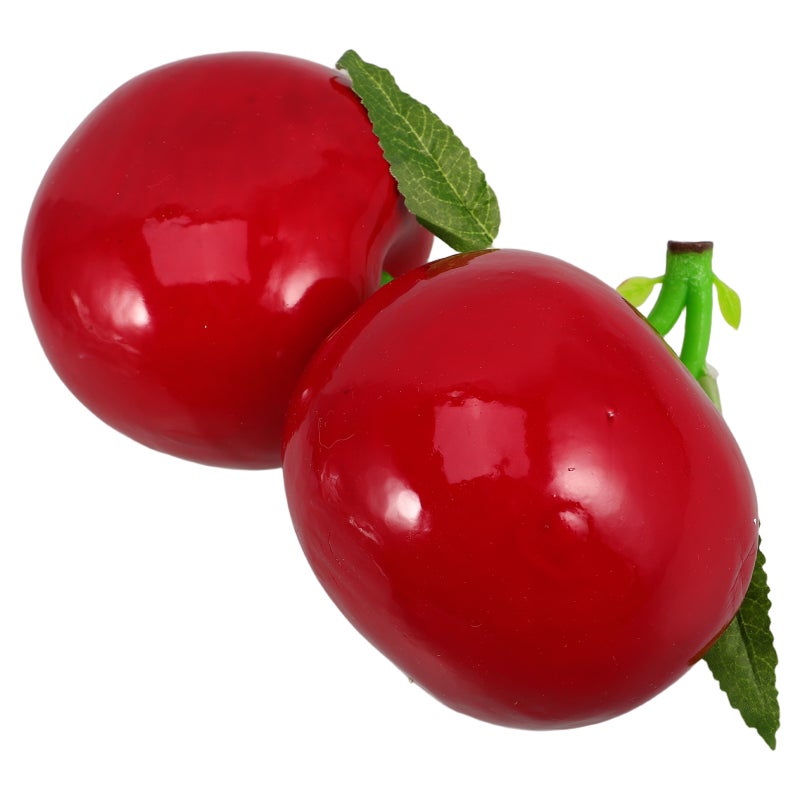 Artificial Cherry Fruit Decor Simulation Food Model Lifelike Fake Ornament Kitchen Home Party Decoration Desk Ornament Photography Prop - Image 1