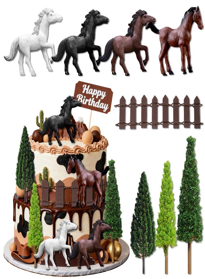 LAST HOE DOWN Horse Cake Topper Cowboy Cake Toppers Horse Birthday Decorations - Image 1