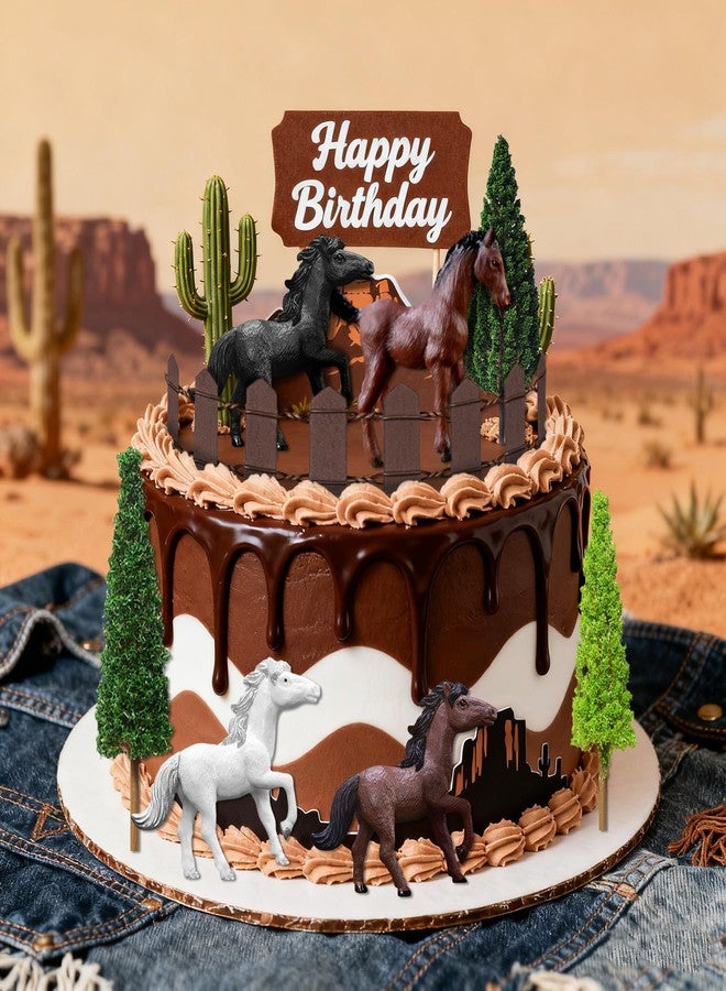 LAST HOE DOWN Horse Cake Topper Cowboy Cake Toppers Horse Birthday Decorations - Image 3