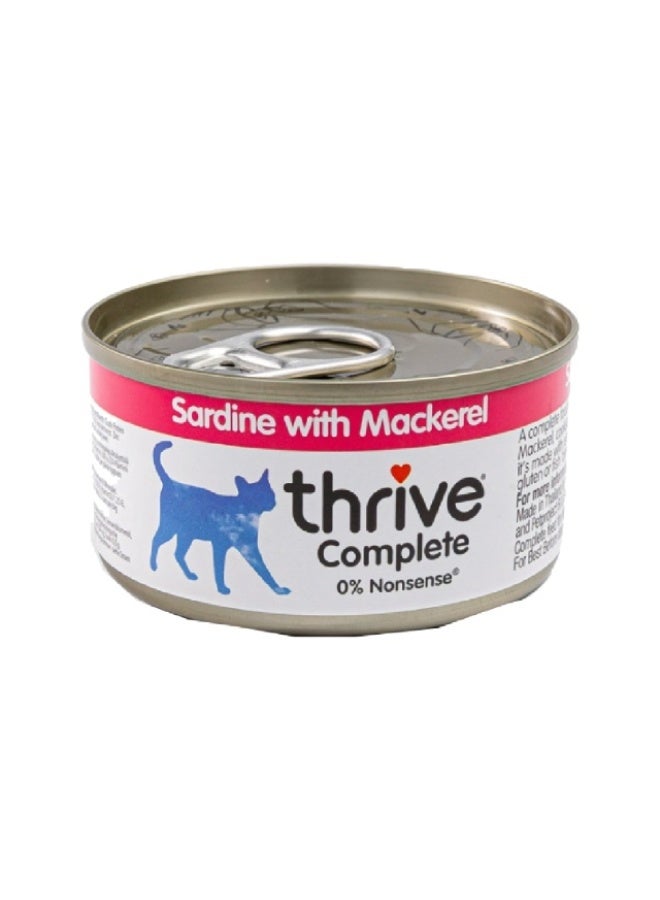 Wet Cat Food, Sardine with Mackerel - 75g, UK