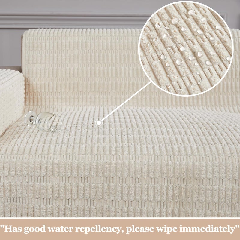 Meider Dog Bed Cover Couch Cover for Pets, Anti-Slip Washable Couch Pads for Cushion & Sofa Furniture Protector (Cream White, 58x82 inch) - Image 5