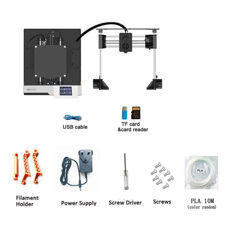 Mini 3D Printer: 100x100x100mm Build Size, Strong Compatibility - 2.4" Touchscreen & Detachable Platform, Fast Heating for Kids, Beginners, Home Small Projects - Image 3