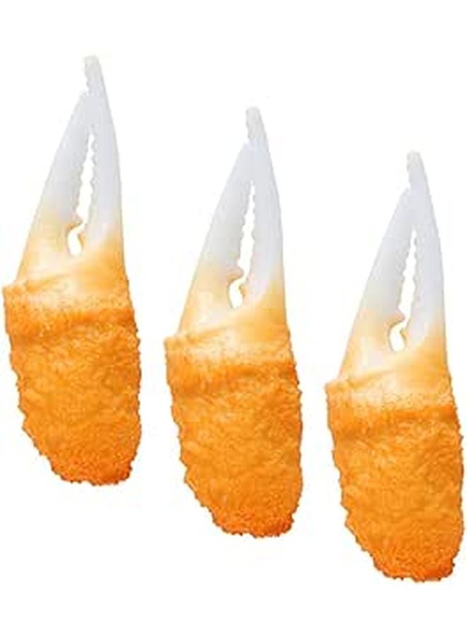 3Pcs Artificial Fried Shrimp Tempura Food Models Kitchen Photography Display Decor - Image 1