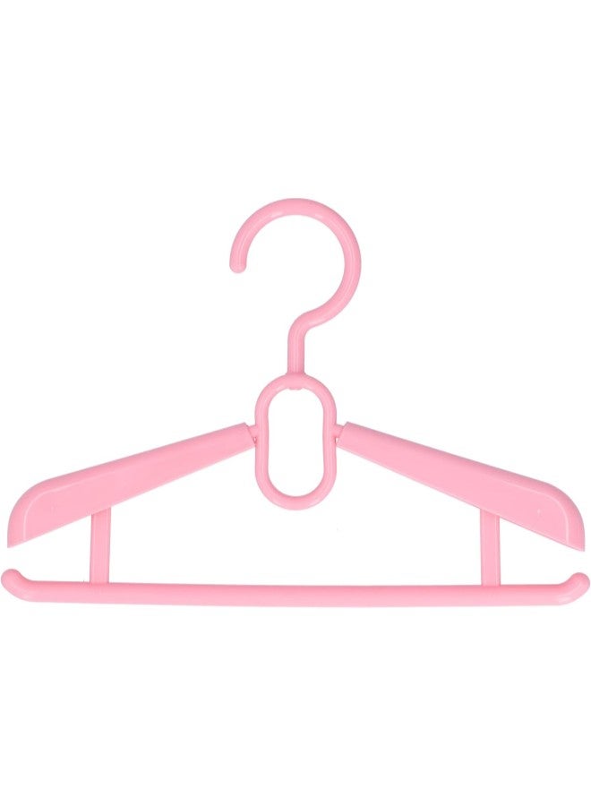 klarako Clothes Hanger 6Pcs Retractable Clothes Storage Hanger Jacket Pants Shirt Dress Drying Rack for Balcony(Pink) - Image 1