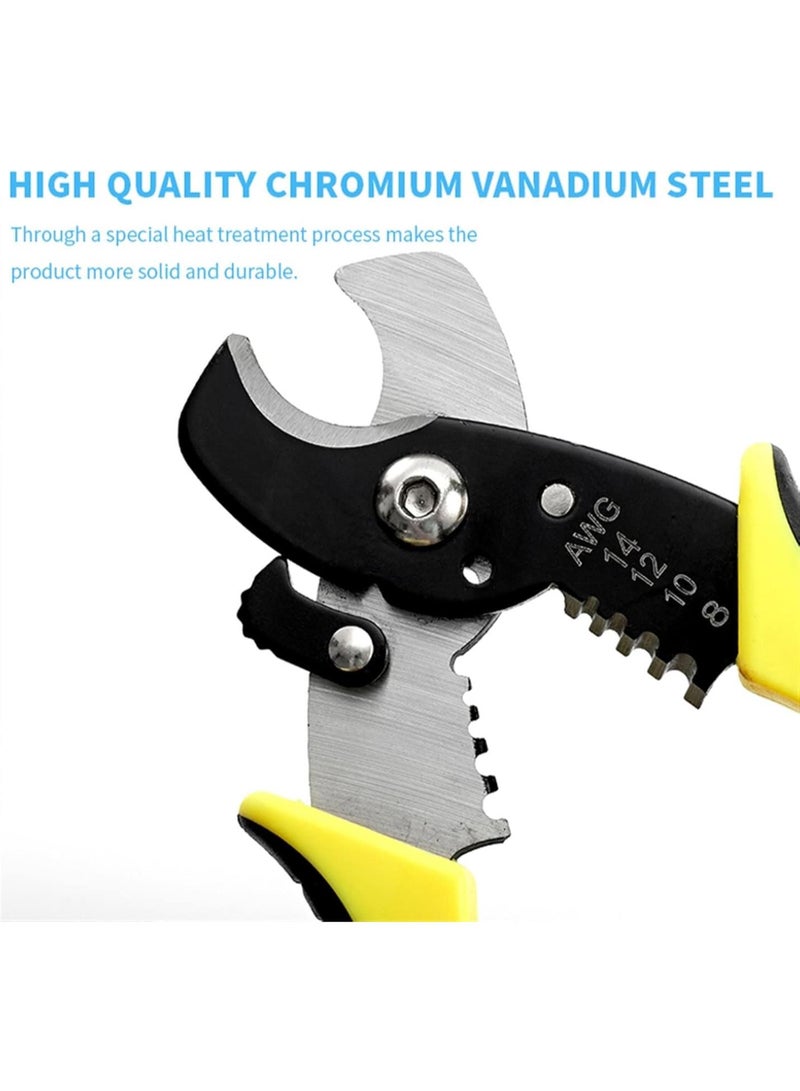 GGOOT Pliers,Crimping Pliers Wire and Cable Cutters Multifunctional Wire Stripper Pliers Crimper Hardware Tools Electricity Cables Wire Cutting Scissors Electrician - Image 4