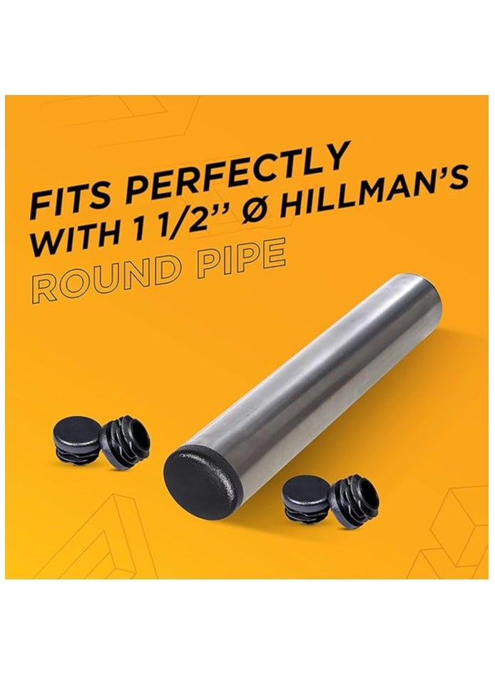 50PCS Plastic Insert End Cap, (1/2 Inch) Round Plastic Plug Circular Plastic Plug Inserts Furniture Leg Round End Caps Protective Round Plastic Caps Round Tube End Cap Inserts for Chairs and Furniture - Image 2