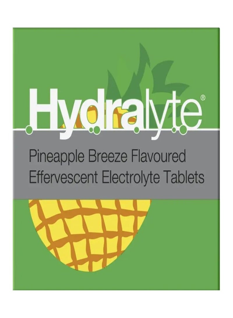 Hydralyte Effervescent Pineapple Breeze Flavoured Electrolyte 20 Tablets - Image 4