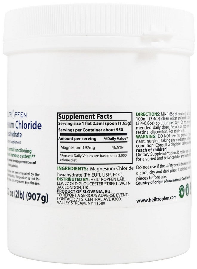 Heiltropfen 2 Pounds Magnesium Chloride Hexahydrate | Pharmaceutical Grade Ingredients | Crystal Powder | Pure Ph. EUR., BP, USP, 100% | Heiltropfen® - Image 3