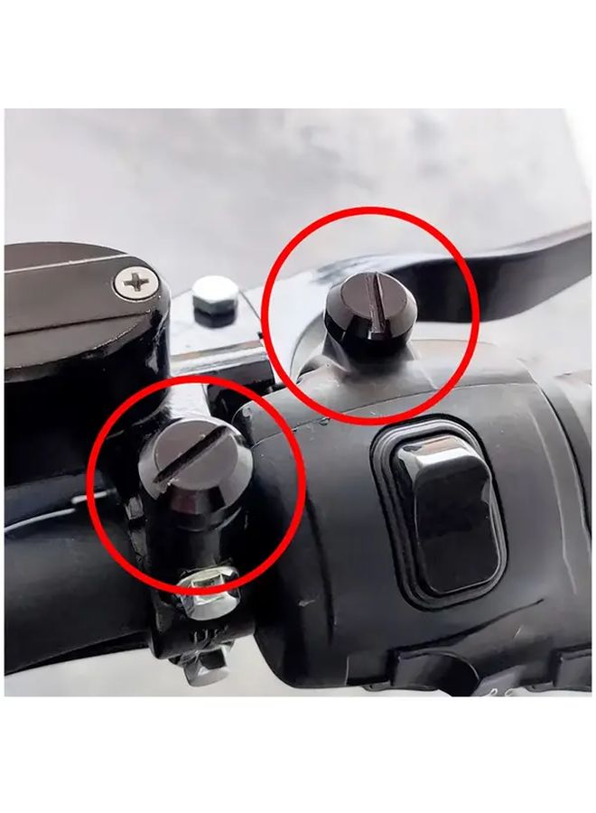 Black Motorcycle Rearview Mirror CNC Decorative Cap M8 M10 Threaded Aluminum Alloy - Image 3