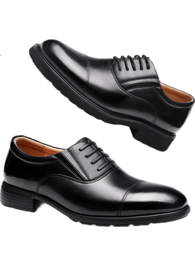 Strongman Qiangren Men'S Formal Shoes 3515 Three-Joint Business Leather Shoes Cowhide Quality Commuter Men'S Shoes Jd388 Black Size 38 - Image 2