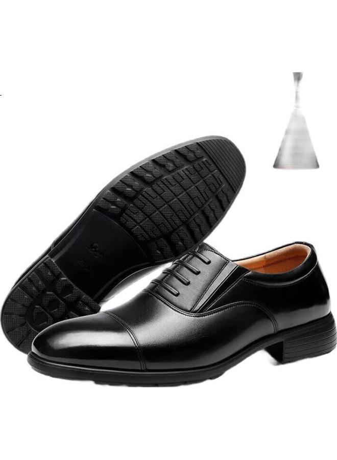 Strongman Qiangren Men'S Formal Shoes 3515 Three-Joint Business Leather Shoes Cowhide Quality Commuter Men'S Shoes Jd388 Black Size 38 - Image 3