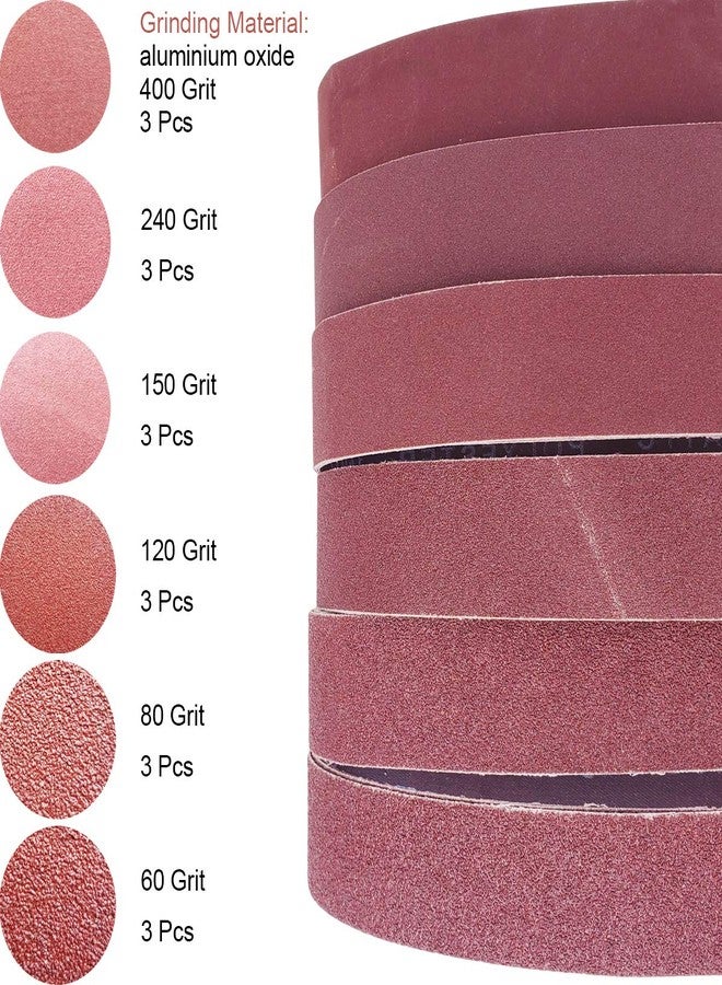Sackorange 18 Pack 1-1/2 x 30 Inch Sanding Belts for Pipe Tube Polisher Sander- 3 Each of 60 80 120 150 240 400 Grit Aluminum Oxide Sander Belts (1-1/2" x 30") - Image 2
