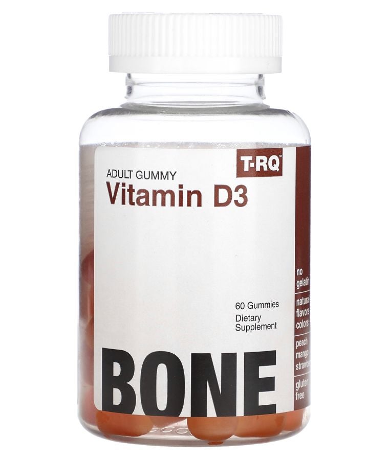 Adult Gummy Vitamin D3 Peach Mango Strawberry  60 Gummies