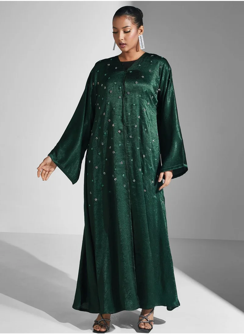 آرا Floral V-Neck Abaya