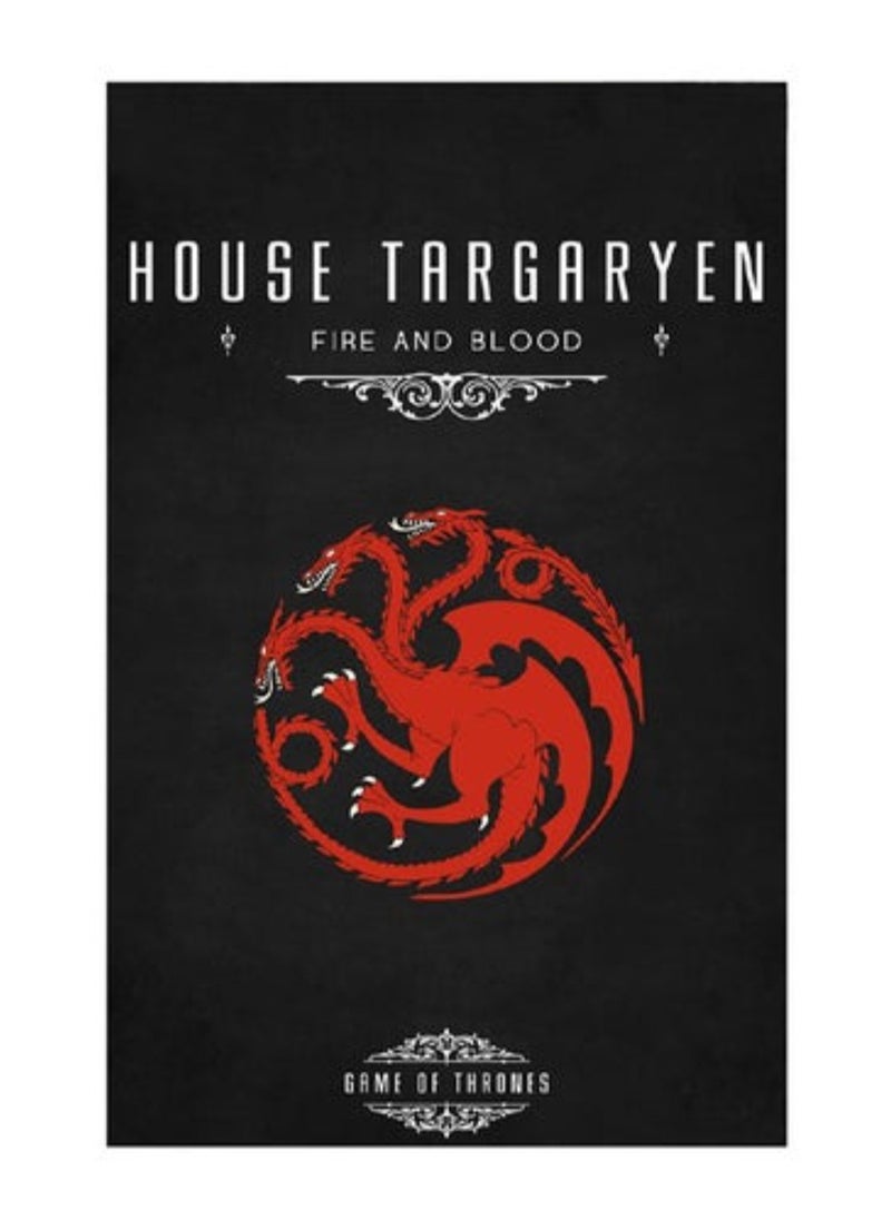 URBANTRANDS ملصق منزل Targaryen من مسلسل Game Of Thrones مع إطار  - Image 1