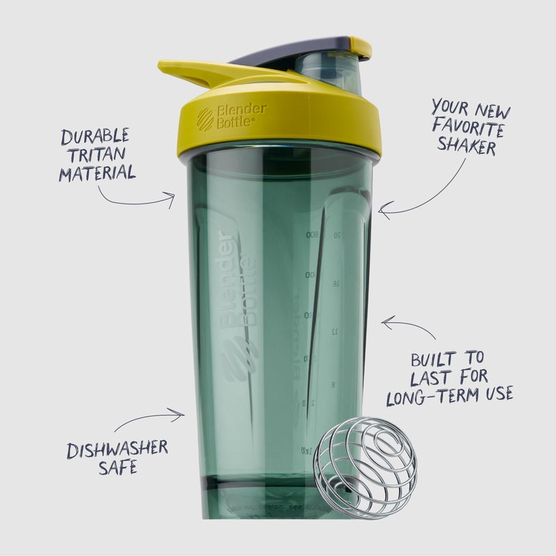BlenderBottle زجاجة خلط بلندر بوتل الرياضية مع خفاقة سلكية، 28 أونصة، صفراء - مشروبات البروتين والترطيب للرياضيين وعشاق اللياقة البدنية، خلط سهل، متينة وخفيفة الوزن، غطاء قابل للقفل - Image 3