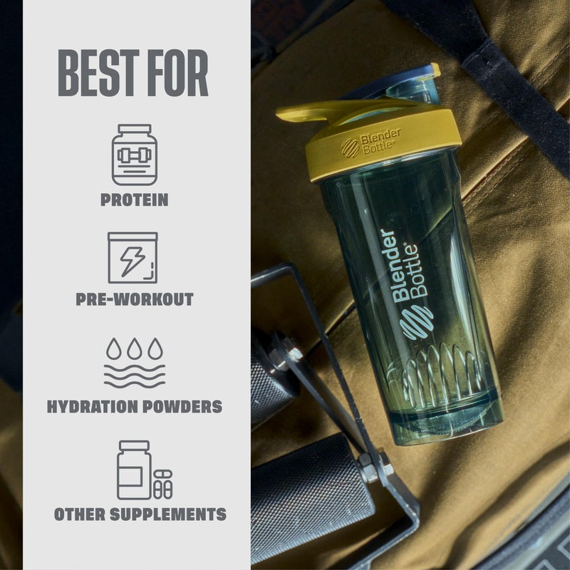 BlenderBottle زجاجة خلط بلندر بوتل الرياضية مع خفاقة سلكية، 28 أونصة، صفراء - مشروبات البروتين والترطيب للرياضيين وعشاق اللياقة البدنية، خلط سهل، متينة وخفيفة الوزن، غطاء قابل للقفل - Image 5