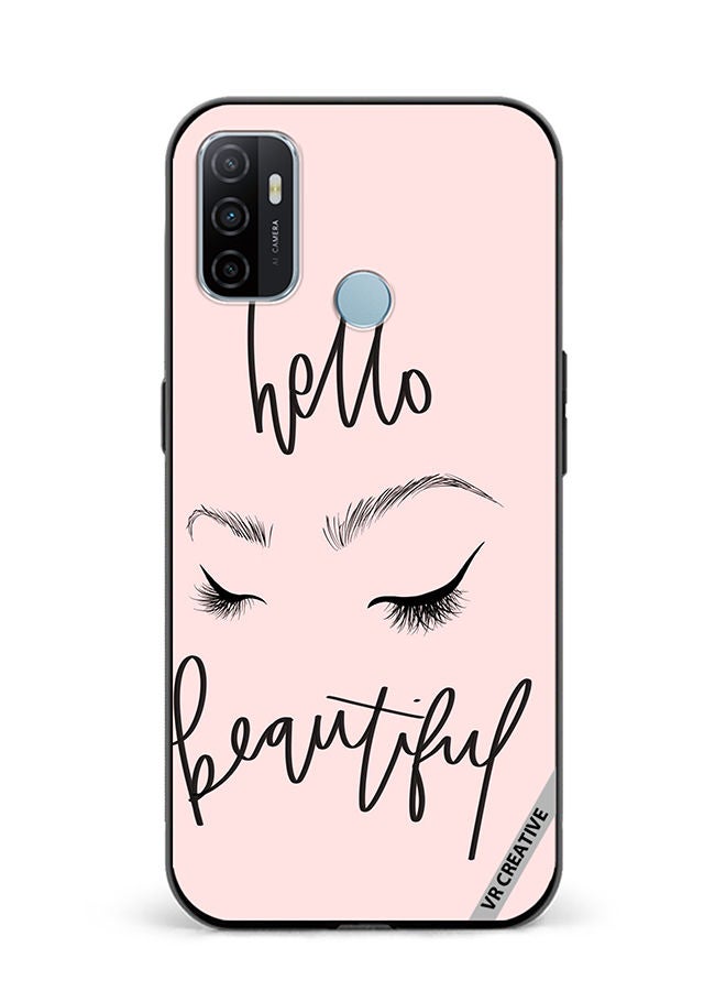 VR CREATIVE Protective Case Cover For Oppo A53 Hello beautiful Design Multicolour - Image 1