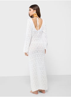 Ginger Scoop Neck Crochet Beach Dress  - Image 2