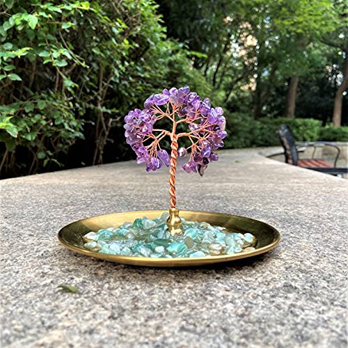 AMEQUOISE Incense Holder for Sticks, Healing Crystal Stone Money Tree Incense Burner, Ash Catcher for Yoga, Meditation and Home Decor - Image 5