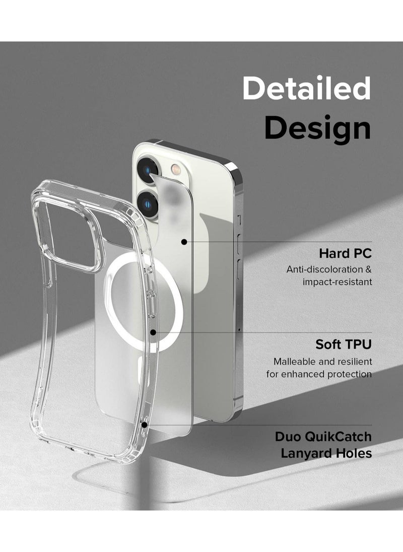 HuHa - iPhone 15 Pro Max MagSafe Case Cover | Hybrid Protective Crystal Clear Hard Back Case | Shockproof Silicone Frame | Slim Transparent Magnetic Protective Case Cover for Apple iPhone 15 Pro Max - Clear - Image 1