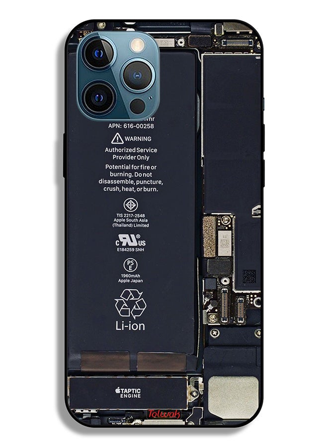 Tolwak Apple iPhone 12 Pro Max Protective Case Phone Circuit Pattern - Image 2