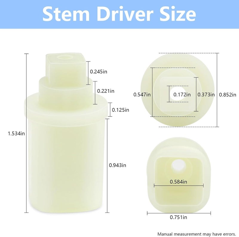 Shahn 1070733 Stem Driver Replacement for Kohler Shower Handle Adapter, Shower Handle and Faucet Replacement Parts (2 pcs) - Image 2