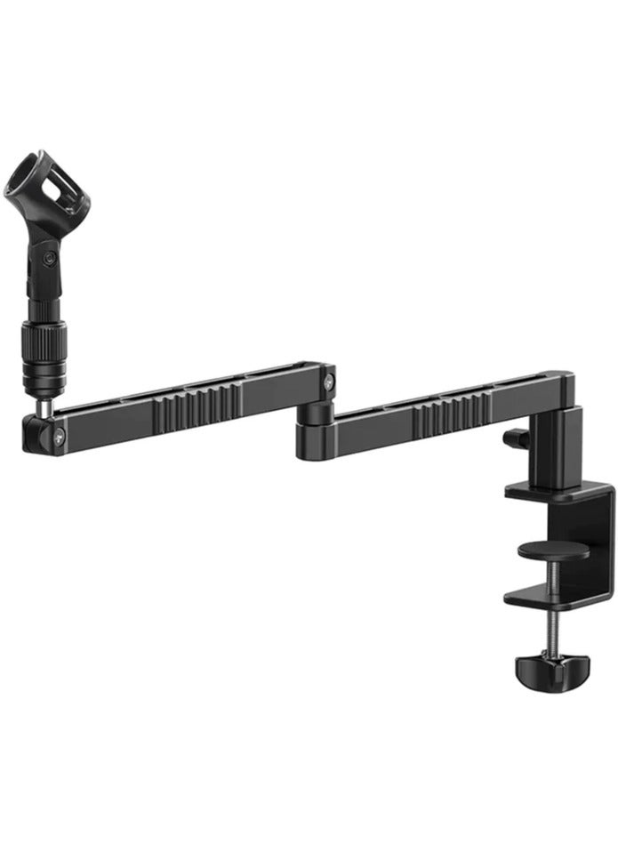 Ulanzi ULANZI LS26 Low Profile Microphone Boom Arm – Aluminum Desk-Mount Mic Stand with Hidden Cable Management, 1/4", 3/8", and 5/8" Thread Adapters – Ideal for Podcast, Streaming & Recording - Image 1