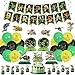 PTECDROTS Reptile Party Decorations Including Reptile Theme Balloons Happy Birthday Banner Cake Topper Hanging Swirl and Honeycomb Centerpieces for Safari Lizard Swamp Reptile Birthday Party Supplies - Image 3