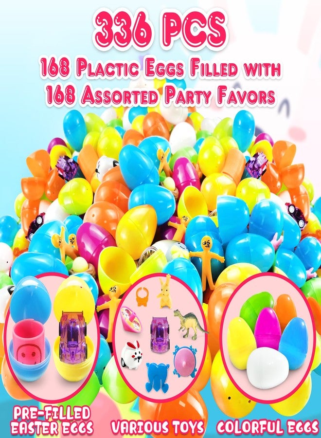 LINAYE 336 PCS Prefilled Easter Eggs Bulk with Toys Inside - 168 Packs Pre Filled Stuffed Eggs with 168 Party Favors for Easter Egg Hunt, Gifts, Basket Stuffers, Party Favors for Kids - Image 5