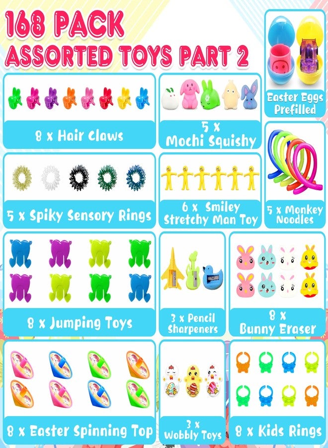 LINAYE 336 PCS Prefilled Easter Eggs Bulk with Toys Inside - 168 Packs Pre Filled Stuffed Eggs with 168 Party Favors for Easter Egg Hunt, Gifts, Basket Stuffers, Party Favors for Kids - Image 4