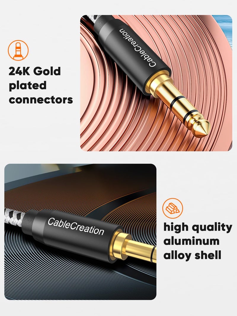 CableCreation Aux Cable (6FT/1.8M), 3.5mm Audio Cable Male to Male, 1/8 inch Auxiliary Stereo Jack Cord for Headphone, Phone, Car Stereos, Speaker and More(with Aux Port) - Image 3