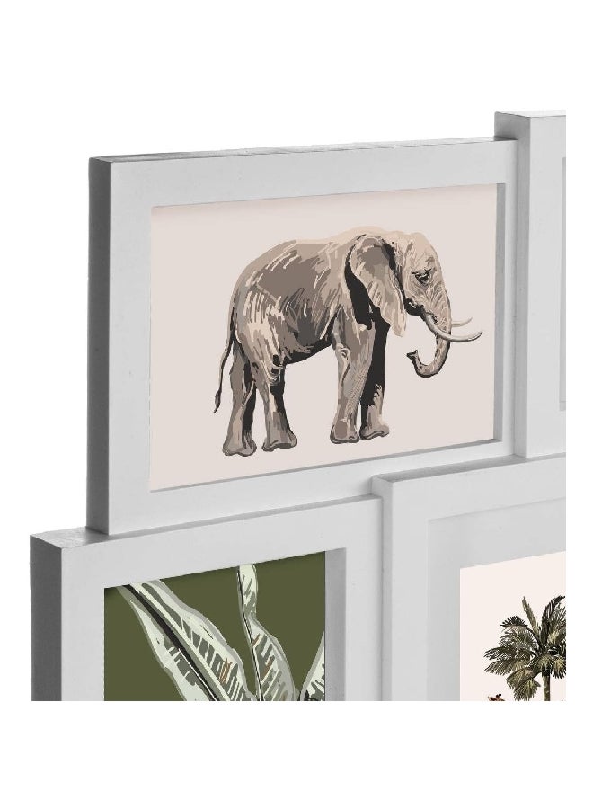 atmosphera 9-Pictures Cali Wall Mount Sturdy Lightweight Photo Frame White 42.5 x 48.5 x 3 cm 102544A  - Image 2