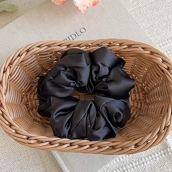 UPSTORE 4 Pcs Oversized Satin Hair Scrunchies 63 inch Extra Large Scrunchie Satin Silk Hair Scrunchies Elastic Hair Ties Hair Bands Ponytail Holders for Women and Girls - Image 3
