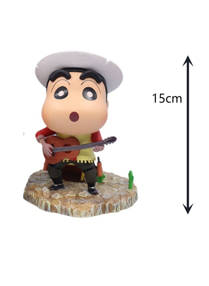Anime Characters Series Playing Guitar Figure, Desktop Decoration (15cm)  - Image 2