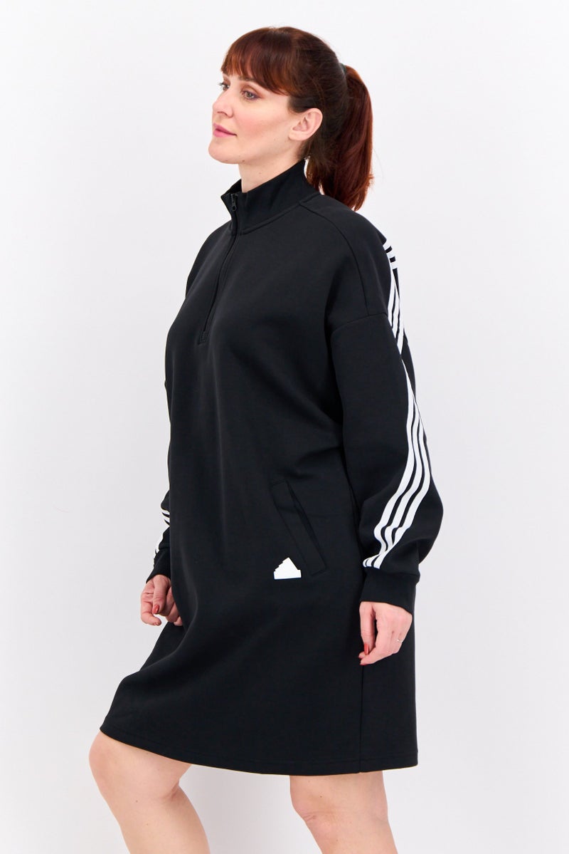 Adidas Women Sportswear Fit Long Sleeve Training Sweat Dress, Black - Image 4