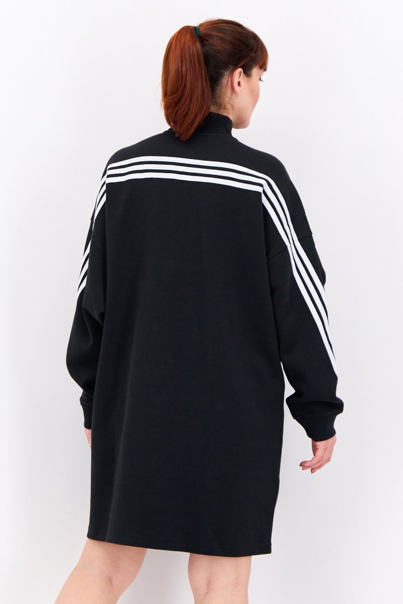 Adidas Women Sportswear Fit Long Sleeve Training Sweat Dress, Black - Image 2