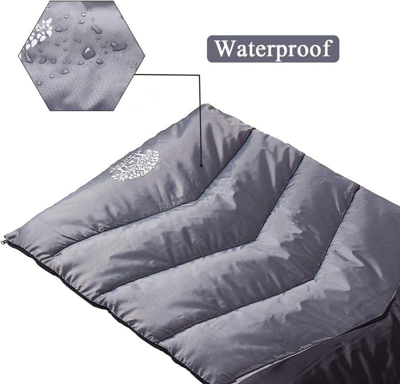 Flantree Sleeping Bag 4 Seasons Adults & Kids for Camping Hiking Trips Warm Cool Weather,Lightweight and Waterproof with Compression Bag,Indoors Outdoors Activities - Image 4
