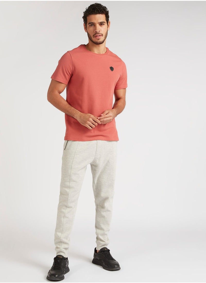 Iconic Iconic Textured Joggers with Drawstring Closure and Pockets  - Image 2