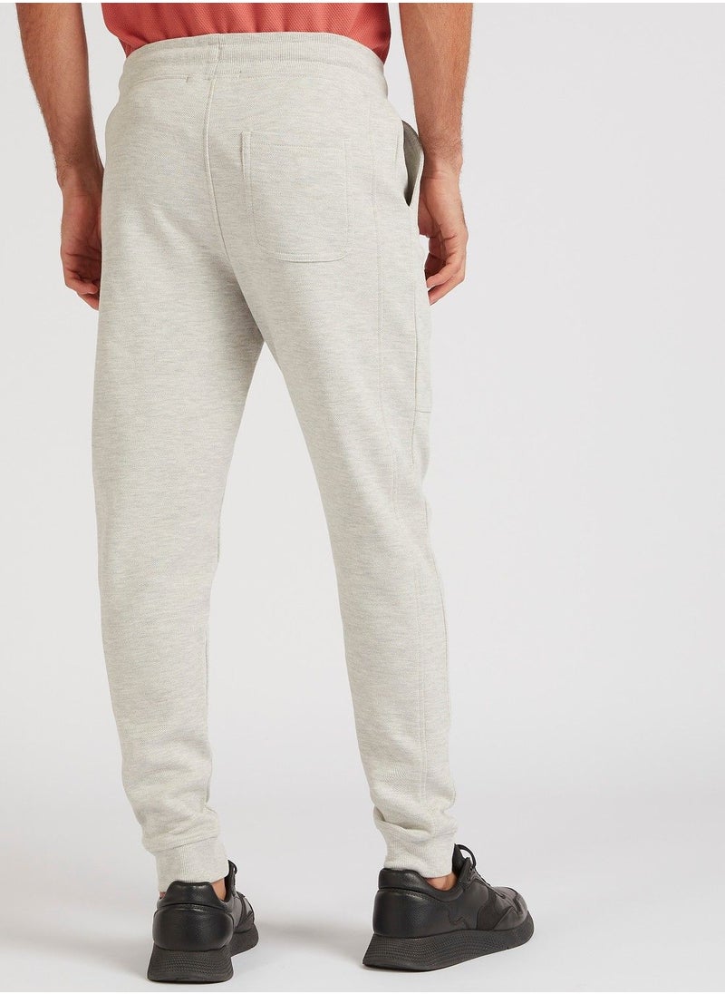 Iconic Iconic Textured Joggers with Drawstring Closure and Pockets  - Image 4