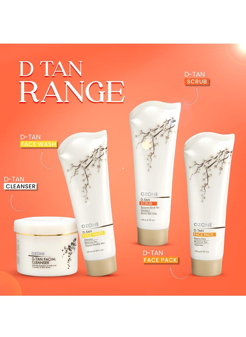 Ozone - Ozone D-Tan Face Scrub | Enriched with Arbutin, Bees Wax & Lactic Acid | Detan Face Scrub For Men & Women | All Skin Types Removes Dirt, Tan, Exfoliates & Renew Skin Cells | 100 gm - Image 1