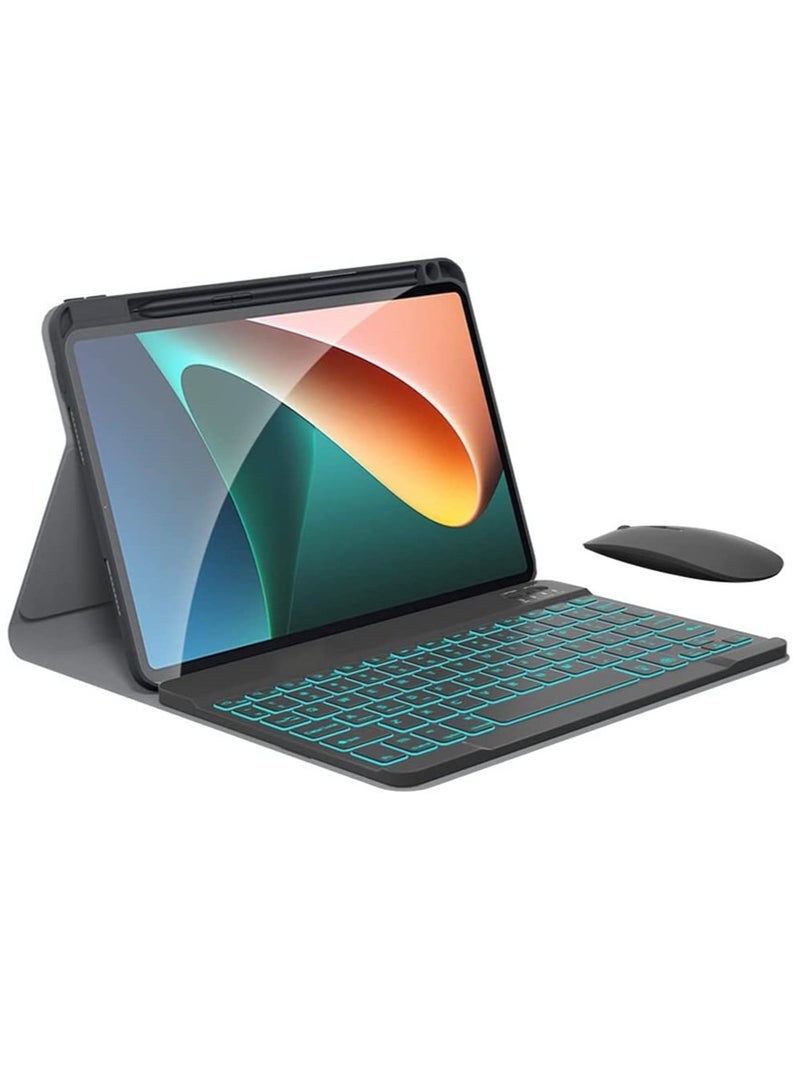 Detachable Bluetooth Keyboard Case for Mi Pad 5/Mi Pad 5 Pro with Backlight & Auto Sleep/Wake, 11-inch Case with Pen Holder & Mouse Support for Mi Pad 5/Mi Pad 5 Pro 5G. - Image 1