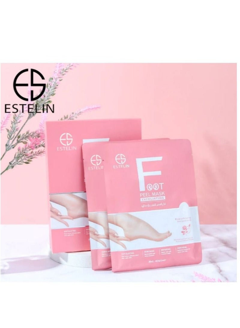 ESTELIN - Estelin Foot Peel Mask Exfoliating Rose 40g x 2 Pairs - Image 1